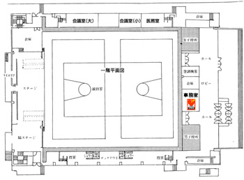 羽後町総合体育館平面図 1階